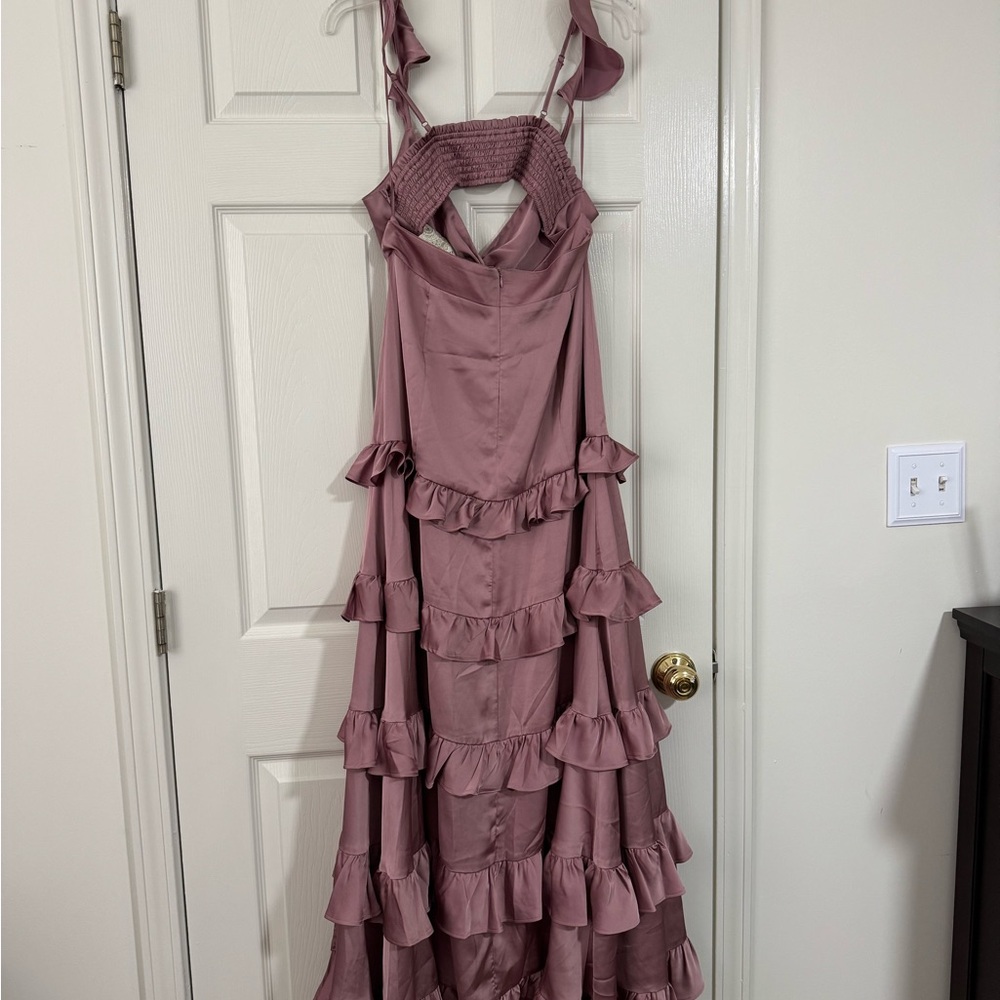 Altar'd State Pink Ruffled Maxi Dress - Picture 4 of 4